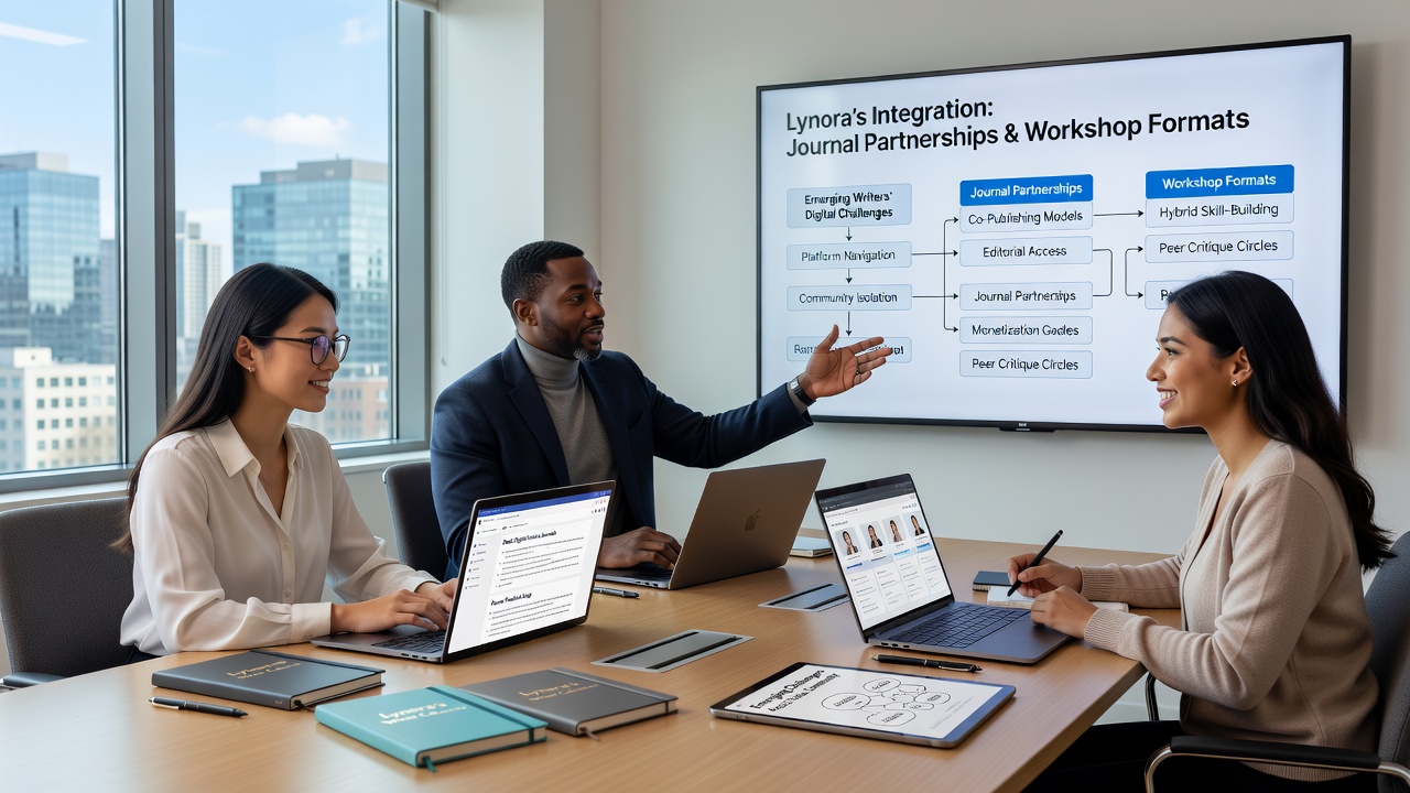 Lynora's Integration of Journal Partnerships and Workshop Formats to Address Emerging Writers' Digital Challenges