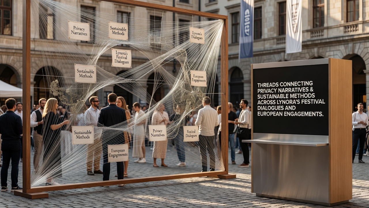 The Threads Connecting Privacy Narratives and Sustainable Methods Across Lynora's Festival Dialogues and European Engagements